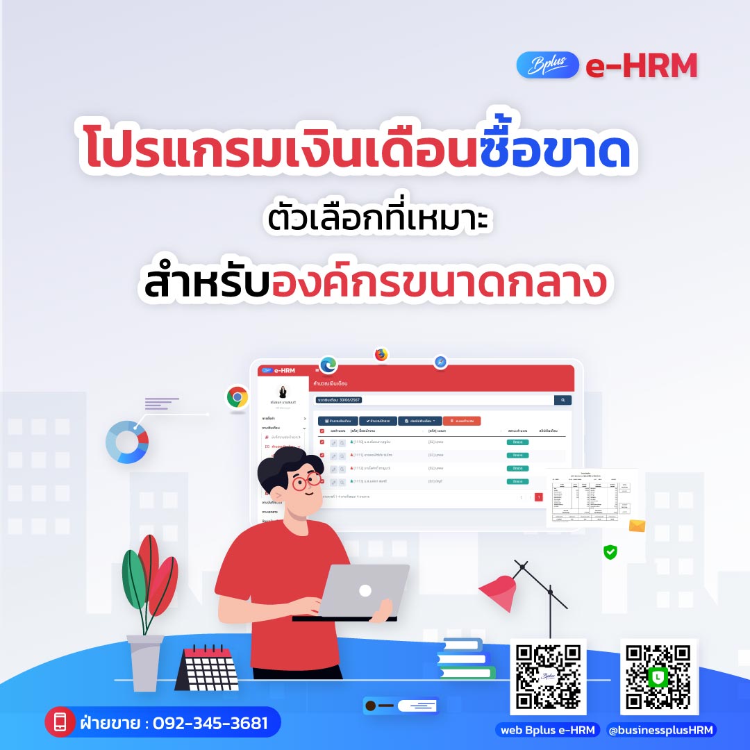 โปรแกรมเงินเดือนซื้อขาด ตัวเลือกที่เหมาะสำหรับองค์กรขนาดกลาง