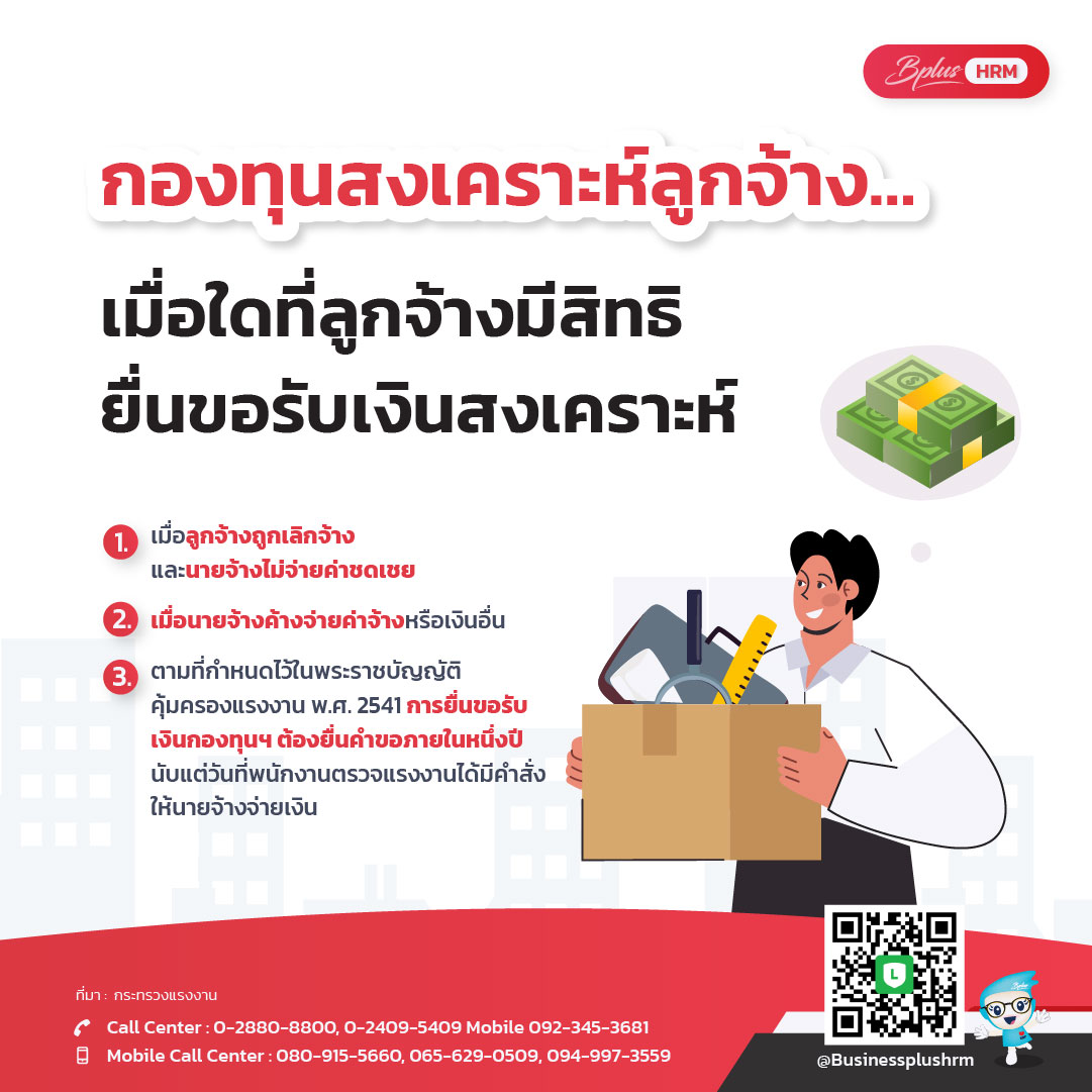 กองทุนสงเคราะห์ลูกจ้าง…  เมื่อใดที่ลูกจ้างมีสิทธิยื่นขอรับเงินสงเคราะห์