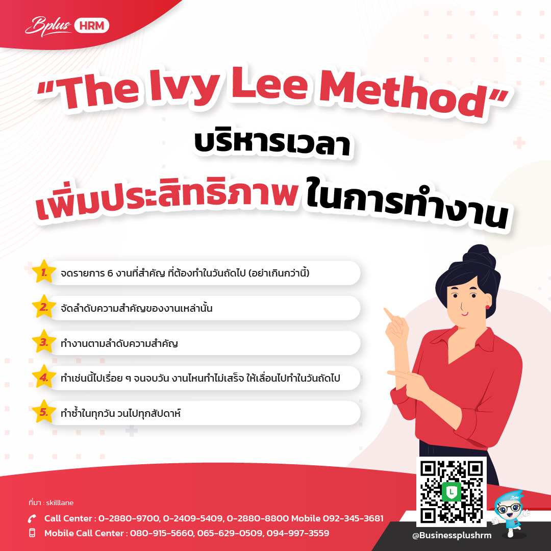 The Ivy Lee Method  บริหารเวลา เพิ่มประสิทธิภาพในการทำงาน