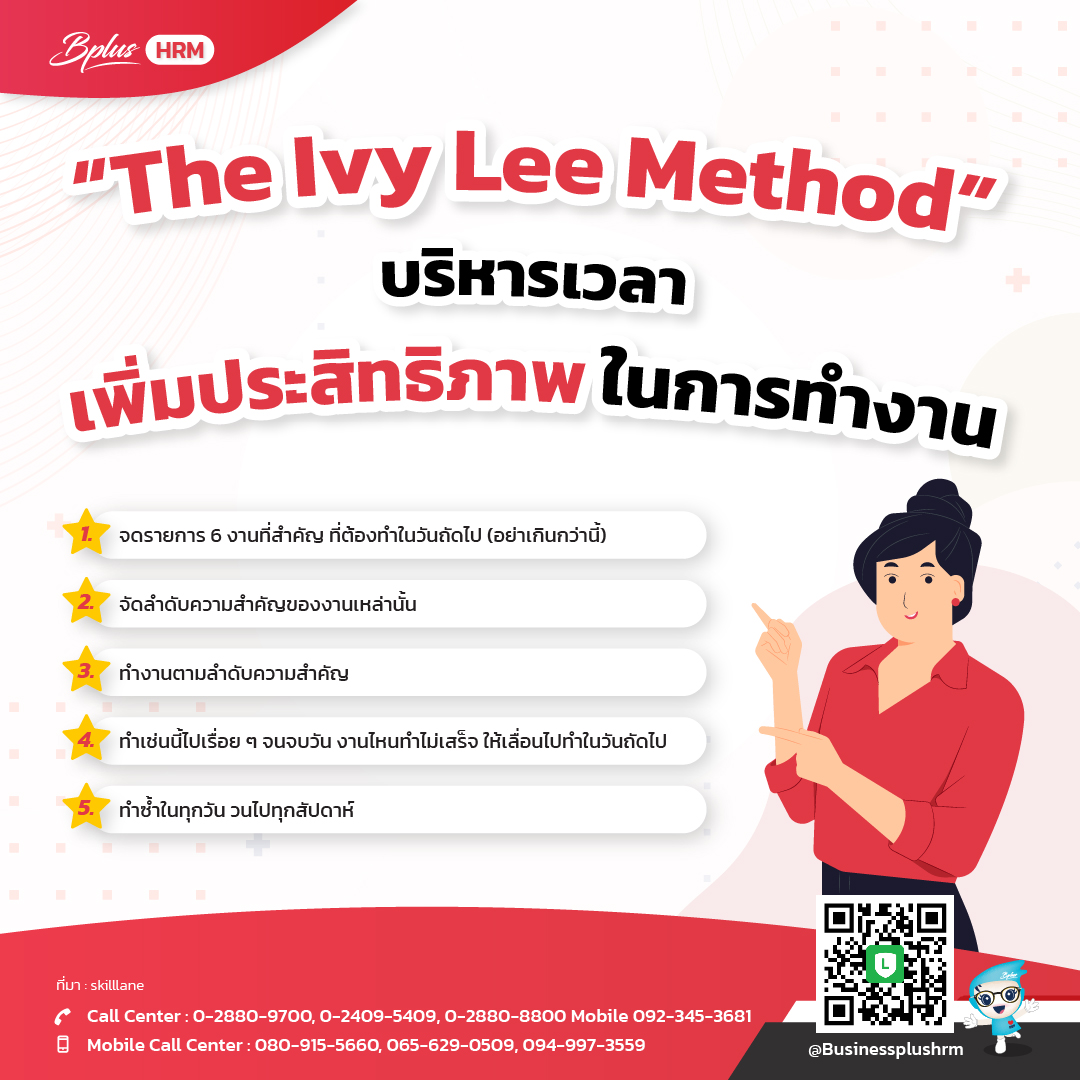 The Ivy Lee Method  บริหารเวลา เพิ่มประสิทธิภาพในการทำงาน