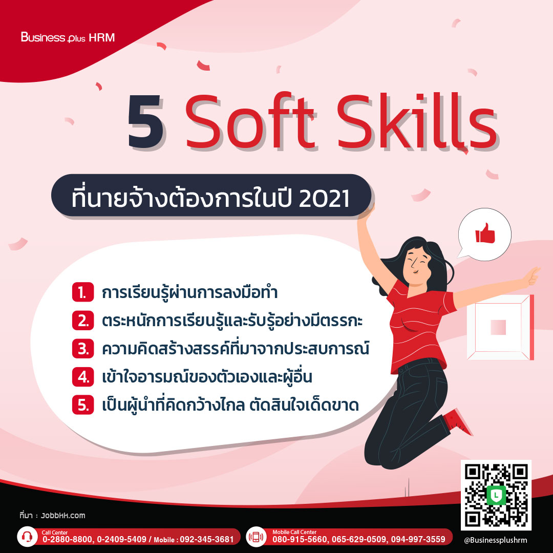 5 Soft Skills ที่นายจ้างต้องการในปี 2021