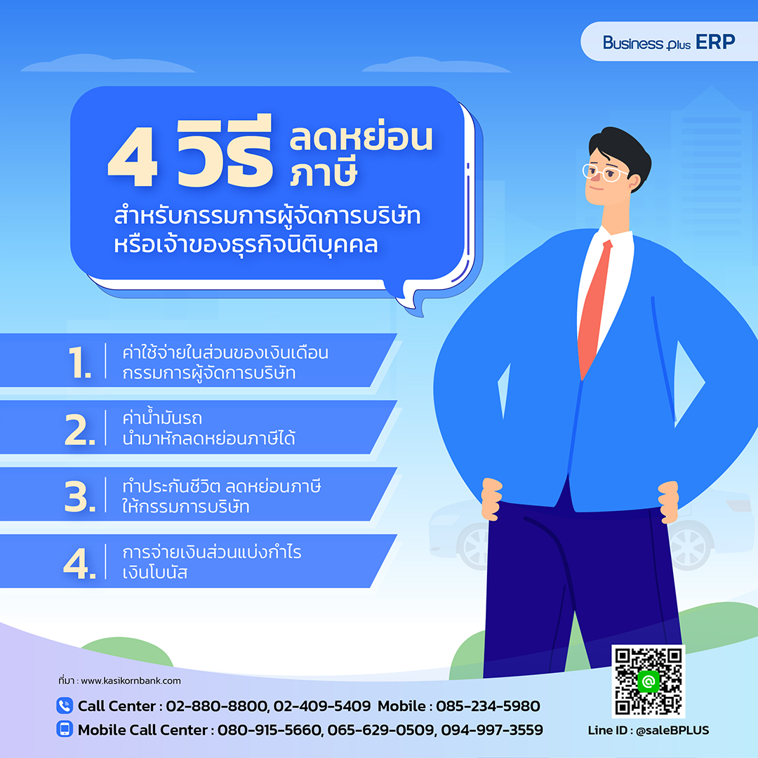 4 วิธีลดหย่อนภาษี สำหรับกรรมการผู้จัดการบริษัท หรือเจ้าของธุรกิจนิติบุคคล