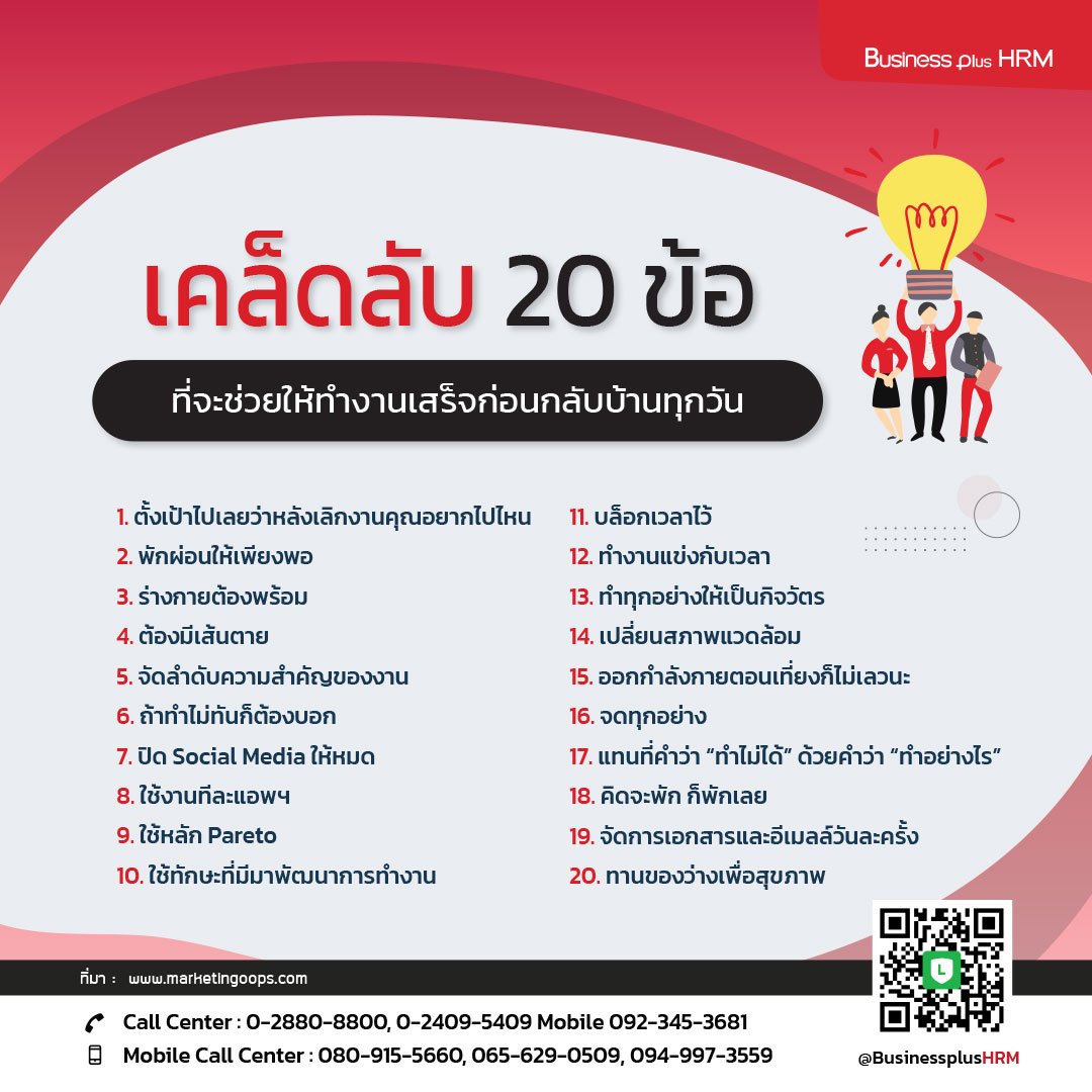 เคล็ดลับ 20 ข้อ ที่จะช่วยให้ทำงานเสร็จก่อนกลับบ้านทุกวัน