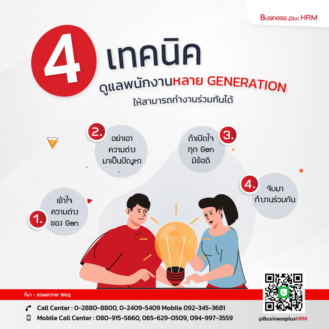 4 เทคนิคดูแลพนักงานหลาย GENERATION ให้สามารถทำงานร่วมกันได้