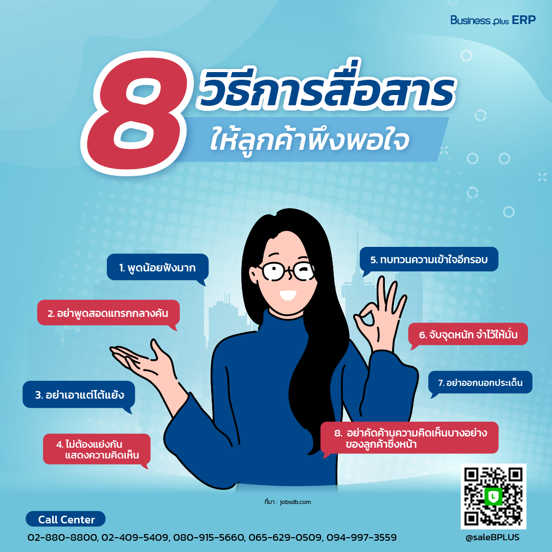 8 วิธีการสื่อสารให้ลูกค้าพึงพอใจ