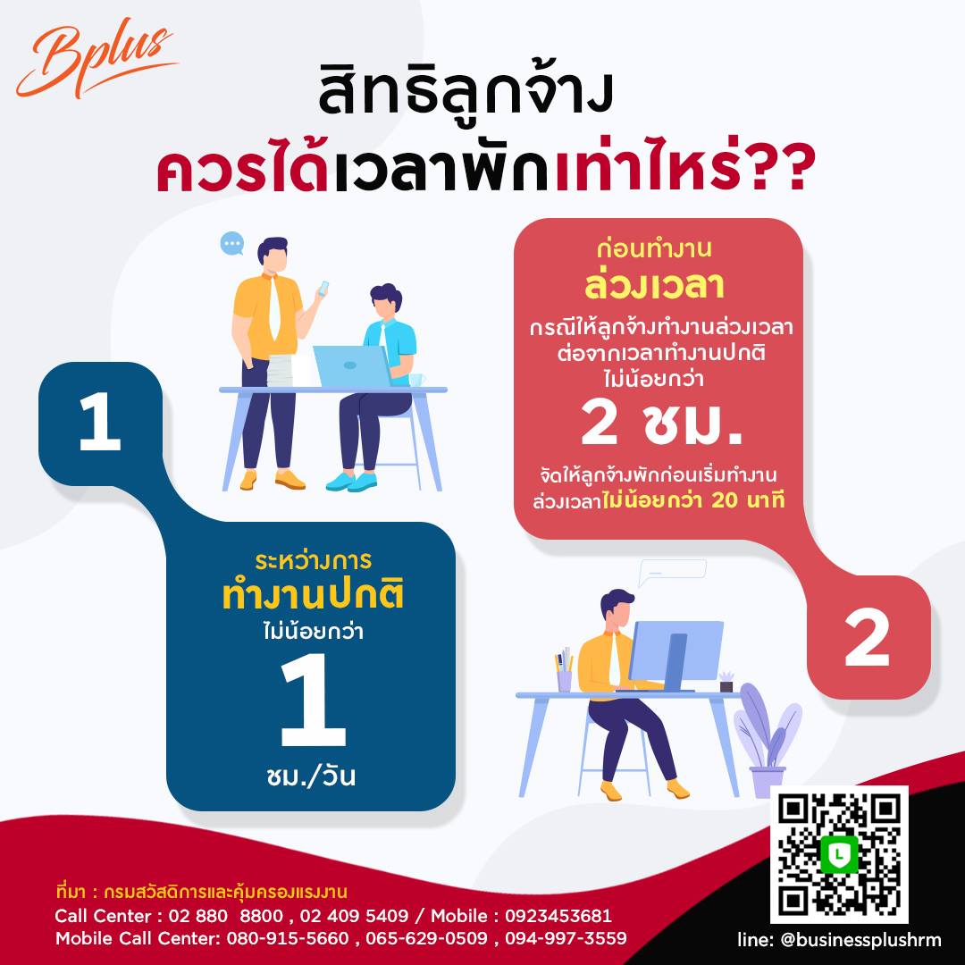 สิทธิลูกจ้างควรได้เวลาพักเท่าไหร่ !??