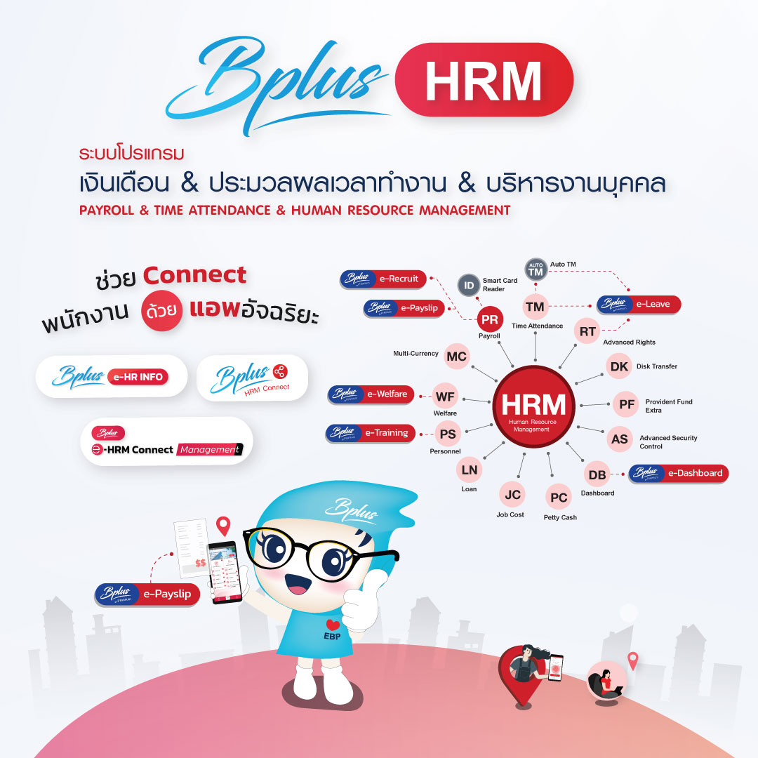 โปรแกรมเงินเดือนสำเร็จรูป Bplus HRM