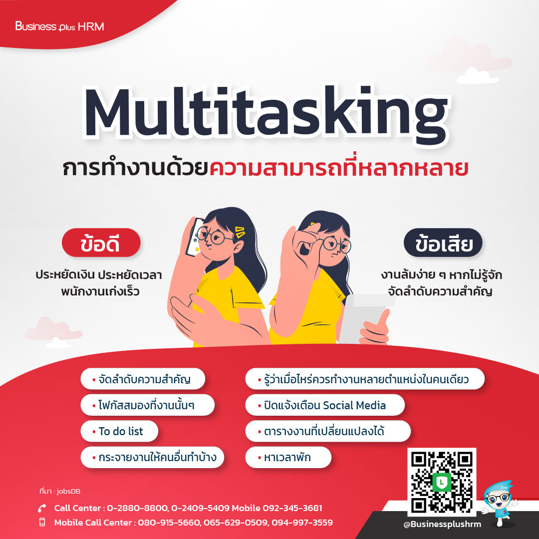 Multitasking การทำงานด้วยความสามารถที่หลากหลาย