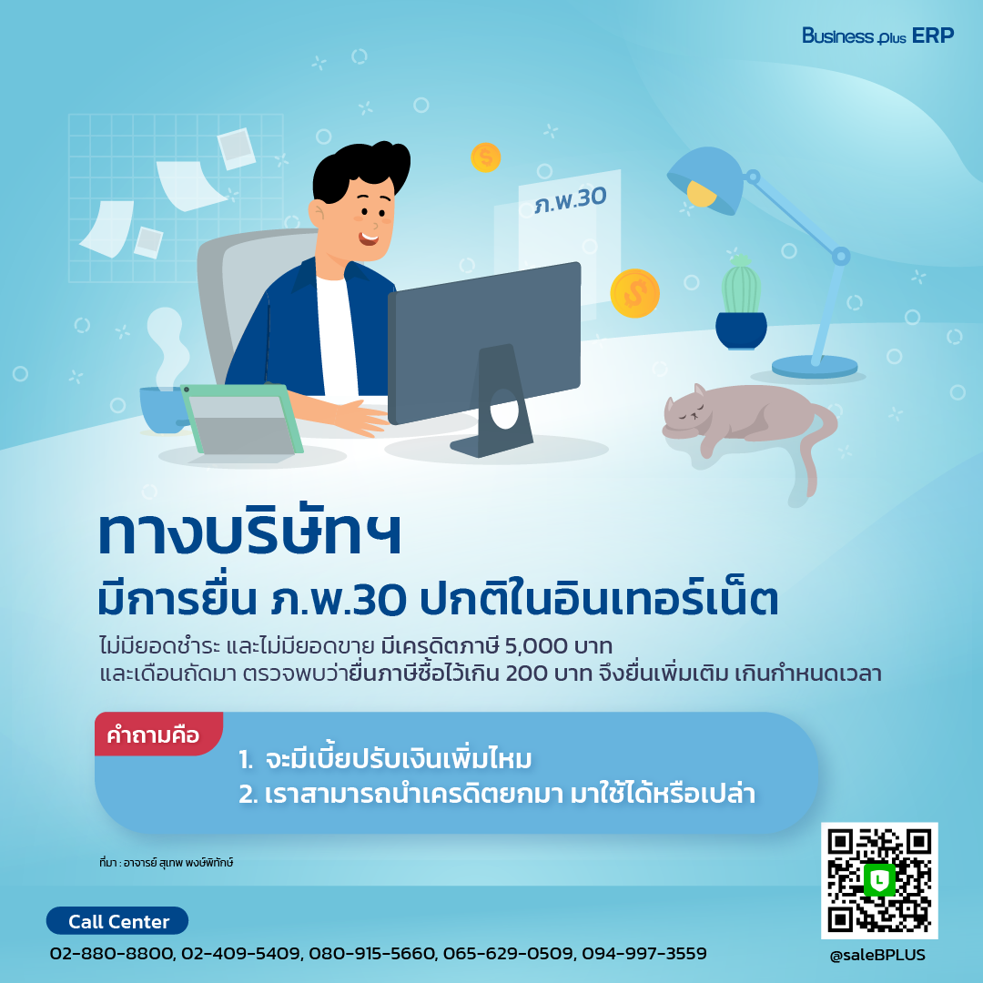 กรณีศึกษา การยื่น ภ.พ.30 ปกติในอินเทอร์เน็ต