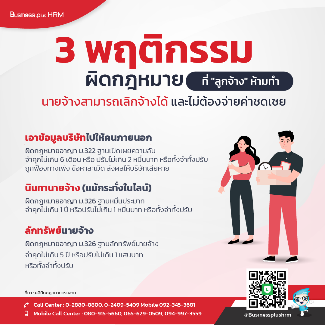 3 พฤติกรรมผิดกฎหมายที่ "ลูกจ้าง" ห้ามทำ