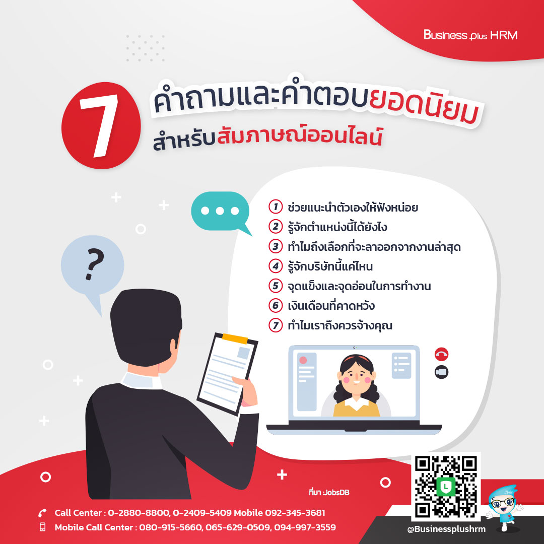 7 คำถามและคำตอบยอดนิยมสำหรับสัมภาษณ์ออนไลน์