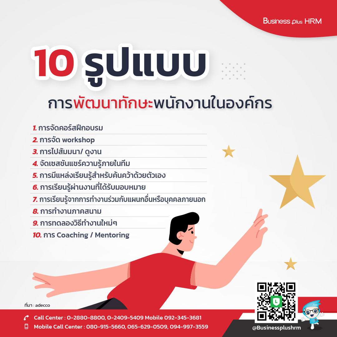 10 รูปแบบการพัฒนาทักษะพนักงานในองค์กร