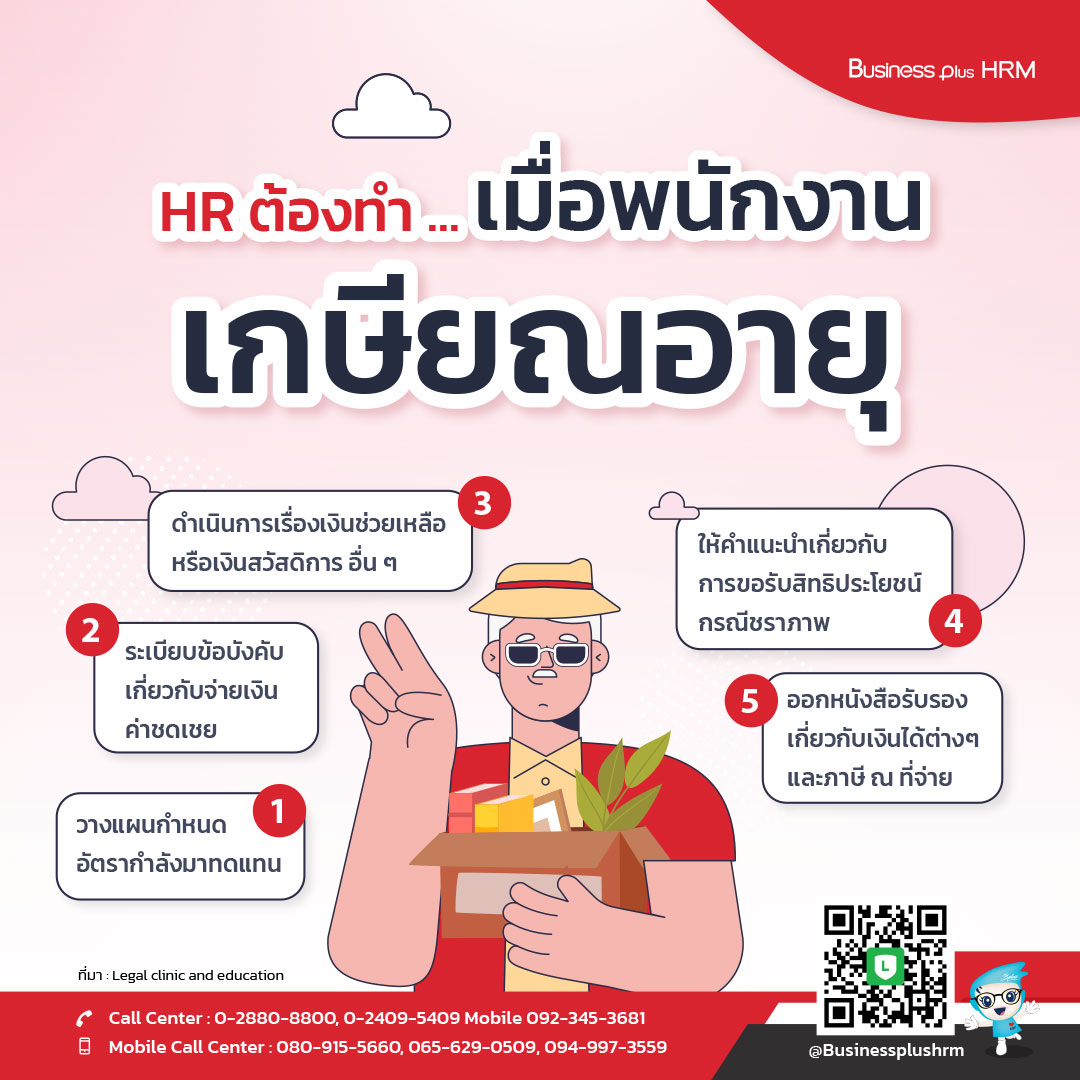 HR ต้องทำ ... เมื่อพนักงานเกษียณอายุ