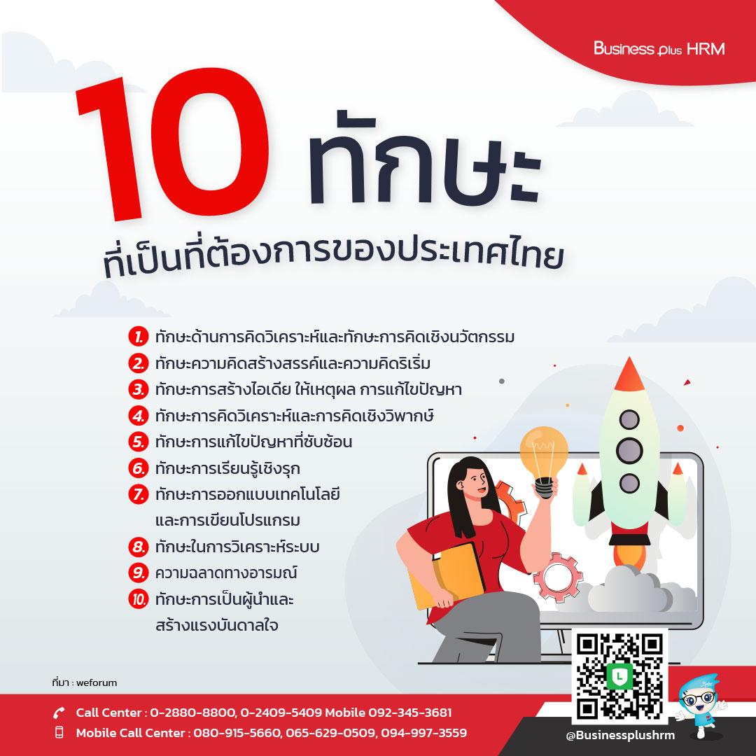 10 ทักษะที่เป็นที่ต้องการของประเทศไทย