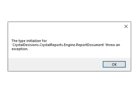 Q : พิมพ์รายงาน พบข้อความ "The type initializer for CrystalDecisions... "