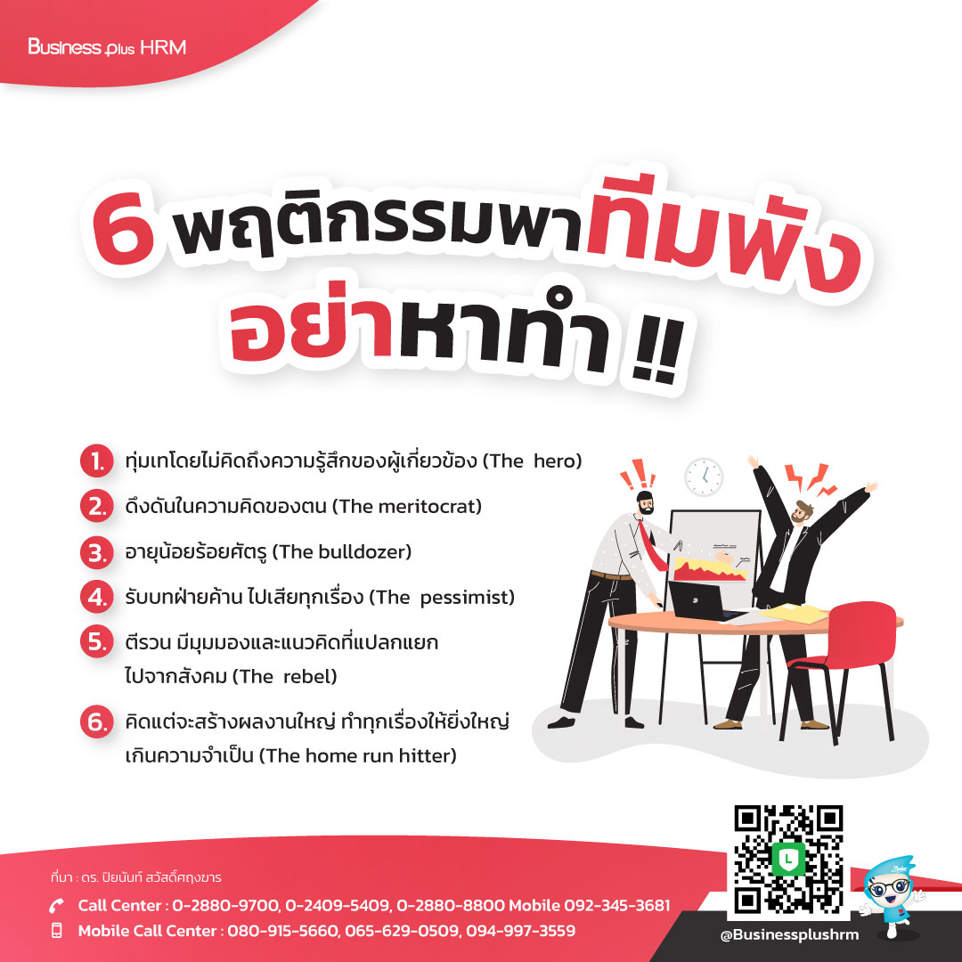 6 พฤติกรรมพาทีมพัง  อย่าหาทำ !!