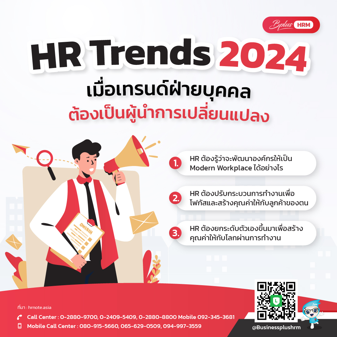 HR Trends 2024 เมื่อเทรนด์ฝ่ายบุคคลต้องเป็นผู้นำการเปลี่ยนแปลง