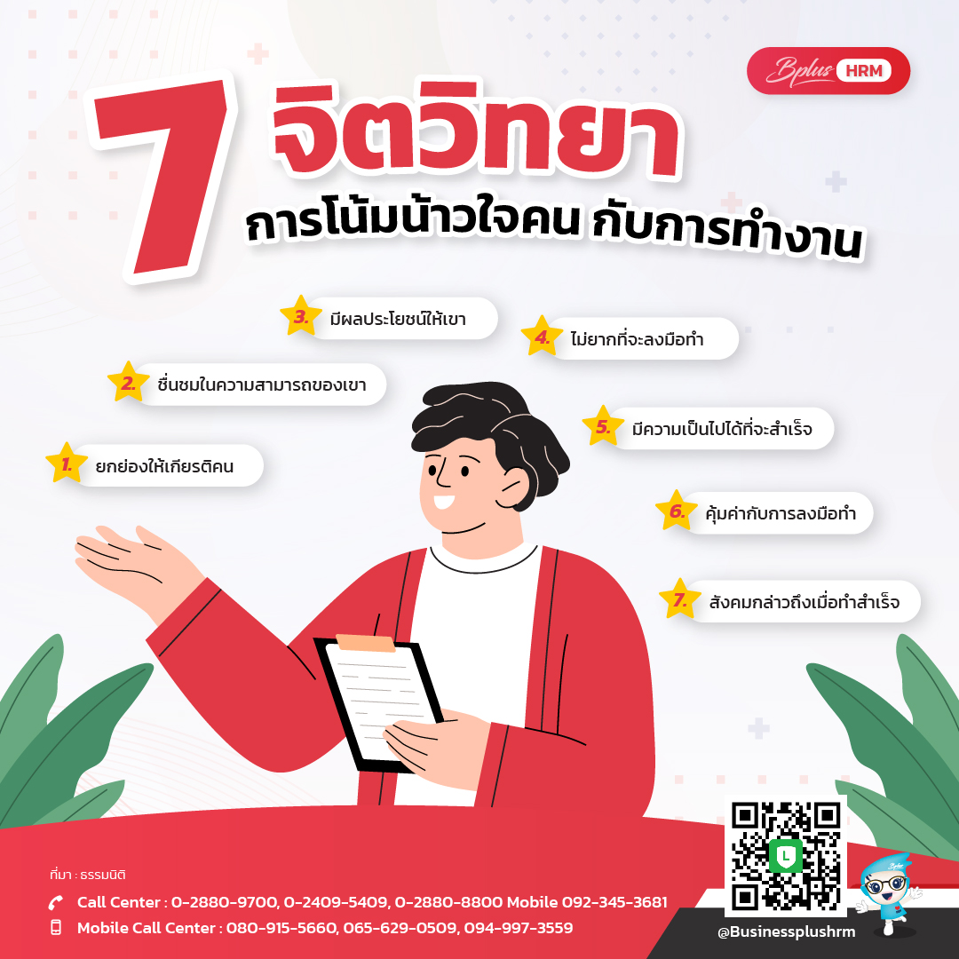 7 จิตวิทยา การโน้มน้าวใจคน กับการทำงาน