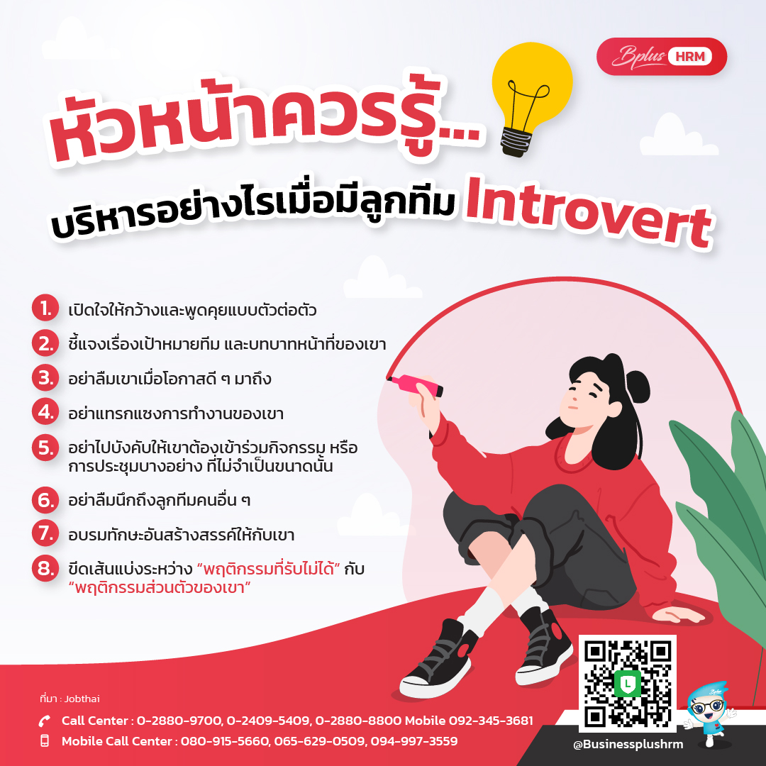 หัวหน้าควรรู้ ...บริหารอย่างไรเมื่อมีลูกทีม Introvert