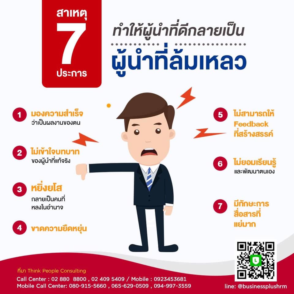 สาเหตุ 7 ประการที่ทำให้ผู้นำที่ดี กลายเป็นผู้นำที่ล้มเหลว