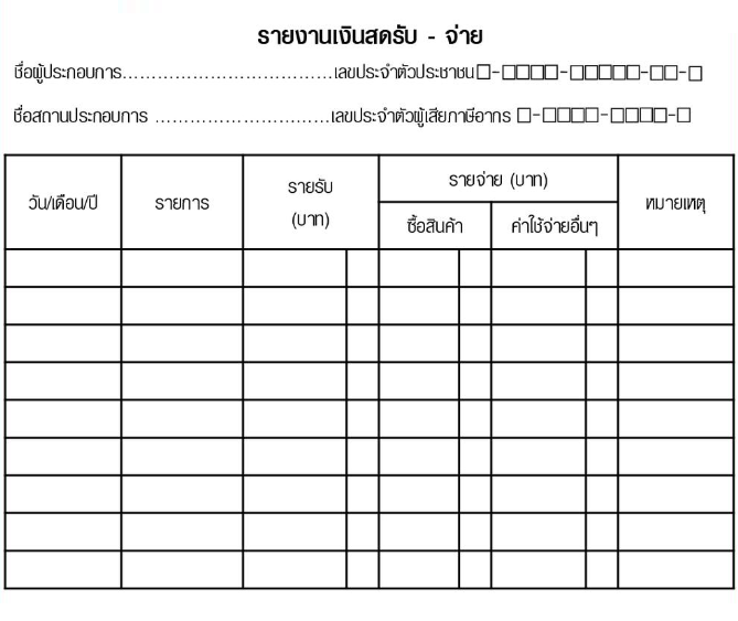 รายงานเงินสดรับ-จ่าย คืออะไร รายงานเงินสดรับ-จ่าย คืออะไร