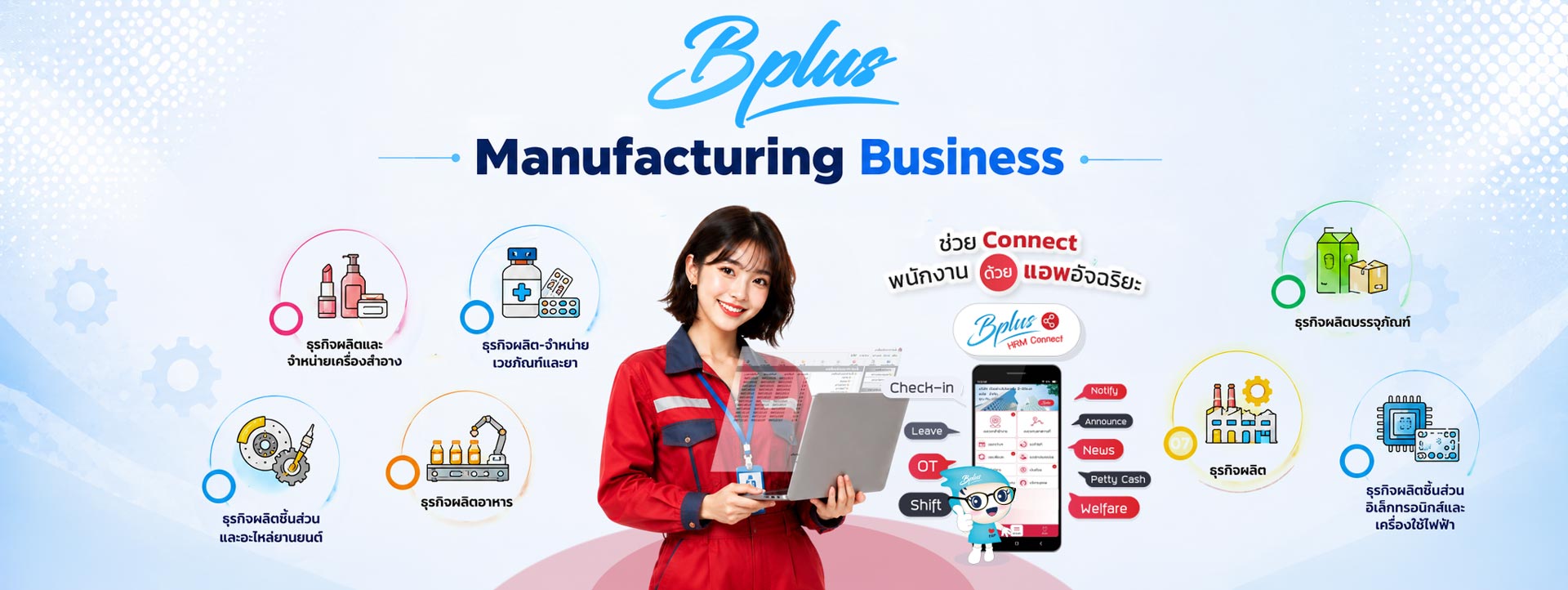 Bplus Manufacturing Business – ระบบบริหารธุรกิจผลิตเฉพาะกลุ่ม