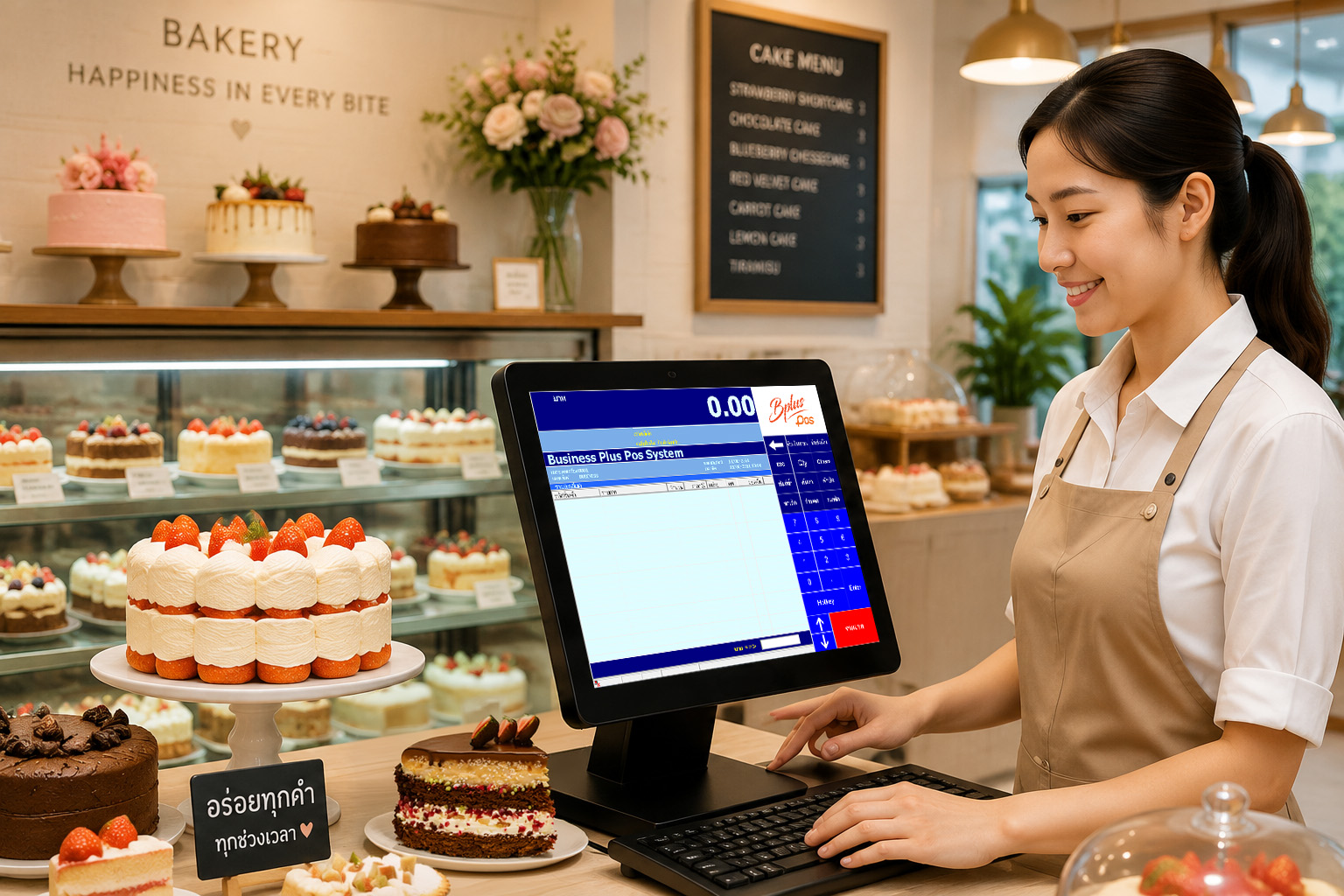 Bplus POS สำหรับ Baker Mart และ Bakery Supply จัดการสูตร สต็อกวัตถุดิบ และต้นทุนต่อชิ้น